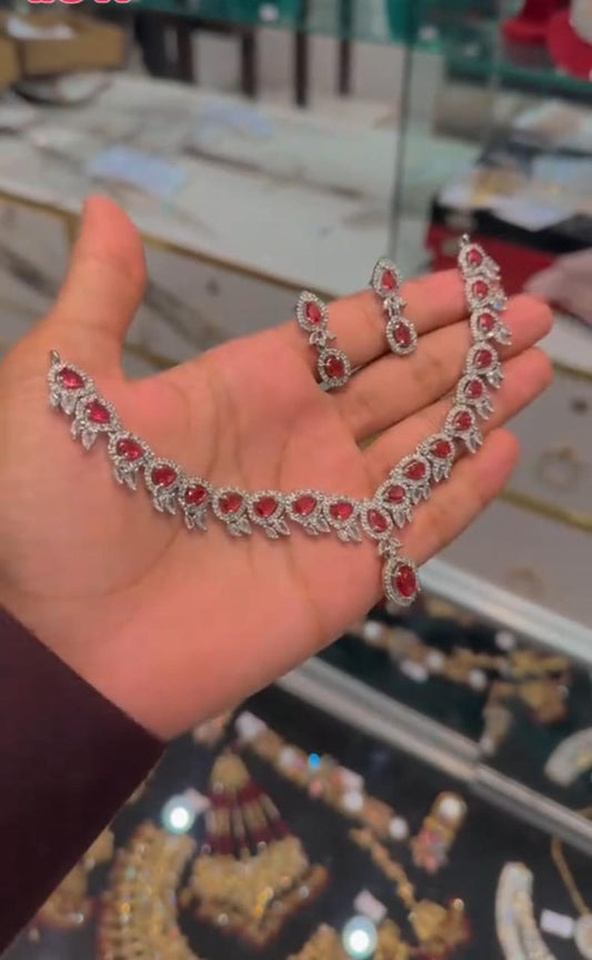 Zircon Stone Necklace Set