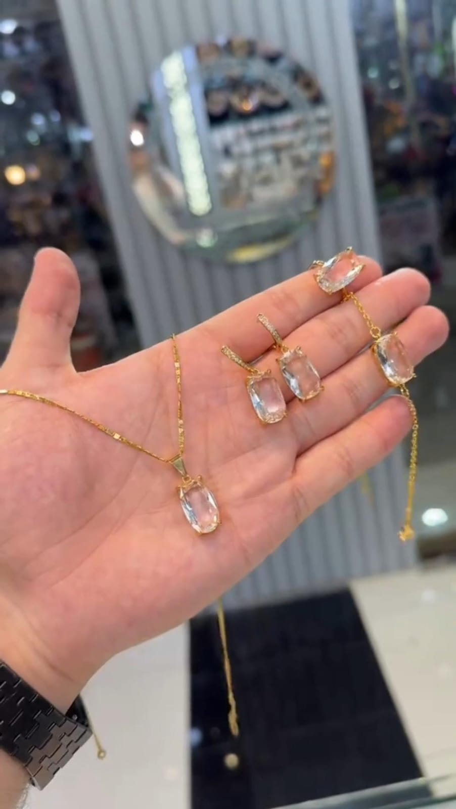 Zircon Stone Necklace Set